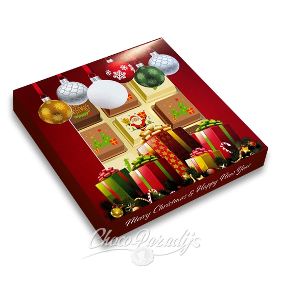 Kerst Pralines 9 stuks Kerstballen met cadeaus