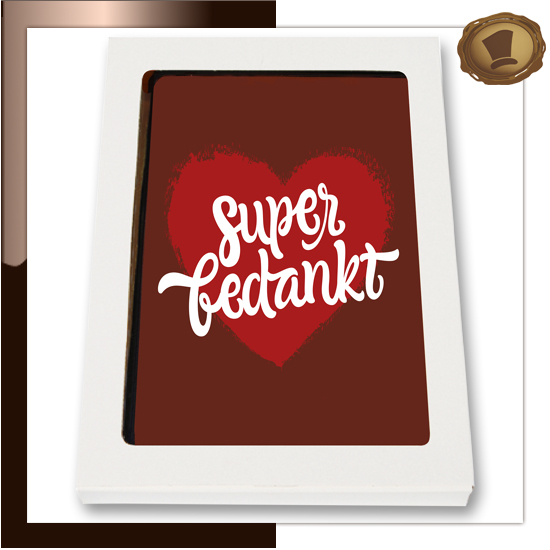 Onbekwaamheid Verfijning Zeep Chocolade Kaart Super Bedankt - Choco Paradijs